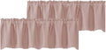 Chyhomenyc Blush Pink Valances for Window, Room Darkening Short Curtains for by Chyhomenyc