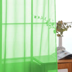 SpaceDresser Sheer Voile Window Treatment Rod Pocket Curtain Panels - Image 5