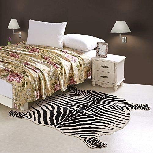 Zebra Rug Faux Zebra Print Area Rug Animal Hide Mat/Carpets - Image 2