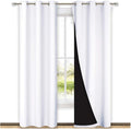 NICETOWN White Blackout Curtains 80 inches Long, Full Light Blocking Drapes by NICETOWN