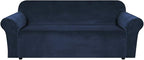 H.VERSAILTEX Stretch Velvet Sofa Covers Large Couch Covers Sofa Slipcovers by HVERSAILTEX