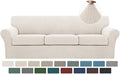 Turquoize 4 Piece Sofa Covers for 3 Cushion Couch Sofa Slipcover Soft Couch by Turquoize