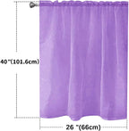 SpaceDresser Basic Rod Pocket Sheer Voile Window Curtain Panels Lavender 1 Pair - Image 2