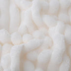 Cream White Fleece Throw Blanket 60”×80” - Image 6