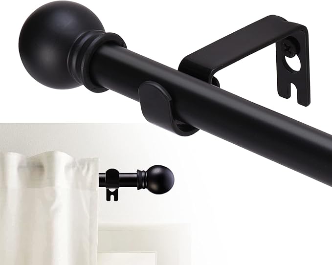 GXOACKJ Curtain Rods for windows 48 to 84-93 inch, 5/8 inch Decorative Matte by GXOACKJ