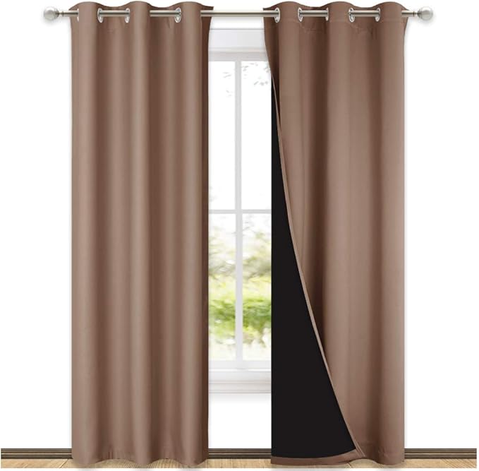 NICETOWN Blackout Curtains 80 inches Long, Full Light Blocking Drapes by NICETOWN