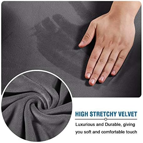 H.VERSAILTEX Velvet 4 Piece High Stretch Sofa Slipcover Cover Furniture - Image 5
