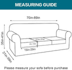 Turquoize 4 Piece Sofa Covers for 3 Cushion Couch Sofa Slipcover Soft Couch - Image 2