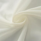 SpaceDresser Ivory Sheer Curtains 4 Panels Rod Pocket Semi-Sheer Curtain 96 - Image 8