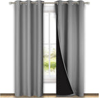 NICETOWN Silver Grey Full Shade Curtain Panels, Pair of Thermal Insulated & by NICETOWN