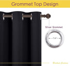 NICETOWN Blackout Curtains 45 Inches Long Kitchen Drapes - Image 3