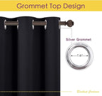 NICETOWN Blackout Draperies Window Curtain Panels, Autumn/Winter Thermal - Image 3