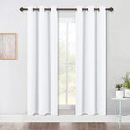 NICETOWN 50% Blackout White Curtain Set by NICETOWN