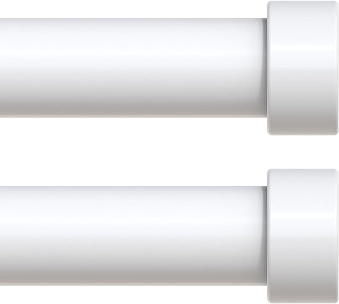 VOIIY 2 Pack Curtain Rods for Windows 18 to 42 Inch, Modern Adjustable Heavy by VOIIYCurtainRods