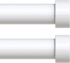 VOIIY 2 Pack Curtain Rods for Windows 48 to 84 Inch, Modern Adjustable Heavy by VOIIYCurtainRods