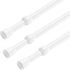 AIZESI Spring Tension Rods Adjustable 26 to 39 inch Tension Curtain Rod Small by AIZESITENSIONROD