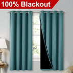 NICETOWN 100% Blackout Blinds, Sea Teal, Laundry Room Decor Window Treatment - Image 2