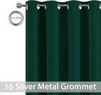 Yakamok Wide Thermal Blackout Patio Door Curtain Panel, Dark Green Grommet - Image 5