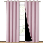 NICETOWN 100% Blackout Window Curtain Panels, Heat and Cold Blocking Drapes by NICETOWN