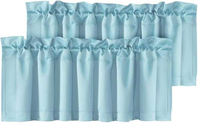 H.VERSAILTEX Blackout Valances for Windows，Kitchen Valances Curtains for Living by HVERSAILTEX