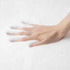 ORINOVA Fuzzy White Machine Washable Runner Faux Rabbit Furry Fur Rugs - Image 5
