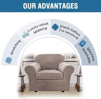 H.VERSAILTEX Rich Stretch 2 Piece Chair Cover Chair Slipcover Sofa Cover - Image 8