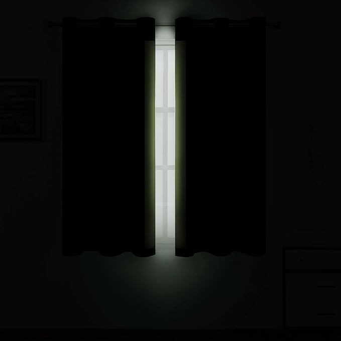 LEMOMO Light Green Thermal Blackout Curtains/52 x 54 Inch/Set of 2 Panels Room - Image 3