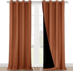 NICETOWN Burnt Orange 100% Blackout Curtains by NICETOWN