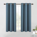NICETOWN Smoky Blue Blackout Curtain Panels 48 inch Long Set of 2 by NICETOWN