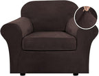 H.VERSAILTEX Rich Velvet Stretch 2 Piece Cover Chair Slipcover Sofa Cover by HVERSAILTEX