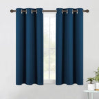 NICETOWN Moroccan Blue Kitchen Blackout Short Curtain Panels by NICETOWN