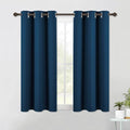 NICETOWN Moroccan Blue Blackout Curtain Panels 48 inch Long Set of 2 by NICETOWN