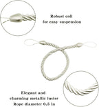 BEL AVENIR Curtain Rope Tiebacks, Drapery Rope Holdbacks - Image 3