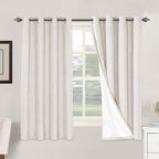 H.VERSAILTEX Linen Blackout Curtains 63 Inches Long 100% Absolutely Blackout by HVERSAILTEX
