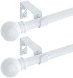 GXOACKJ 2 Pack White Curtain Rods by GXOACKJ