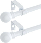 GXOACKJ 2 Pack White Curtain Rods by GXOACKJ