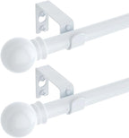 GXOACKJ 2 Pack White Curtain Rods by GXOACKJ