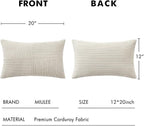 MIULEE Beige Decorative Lumbar Throw Pillow Covers 12x20 Inch - Image 6