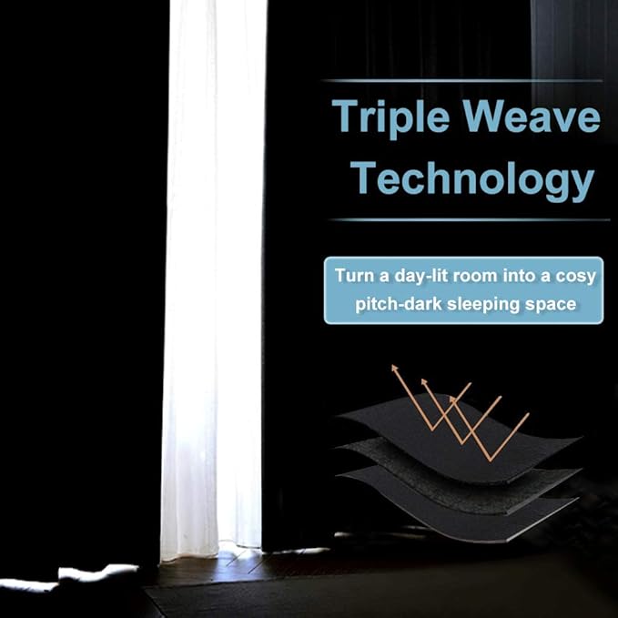 RYB HOME Short Blackout Curtains - Image 7