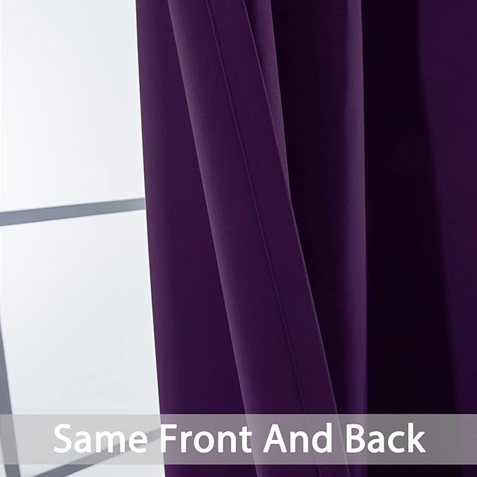 Yakamok Wide Thermal Blackout Patio Door Curtain Panel, Extra Wide Curtains - Image 4