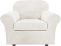 H.VERSAILTEX Rich Velvet Stretch 2 Piece Chair Cover Chair Slipcover Sofa Cover by HVERSAILTEX