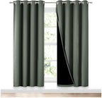 NICETOWN 100% Blackout Window Curtain Panels, Full Light Blocking Drapes by NICETOWN