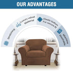H.VERSAILTEX Rich Velvet Stretch 2 Piece Cover Chair Slipcover Sofa Cover - Image 8