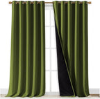 NICETOWN Full Shading Curtains for Windows, Olive Green, 70 inches W x 95 - Image 2