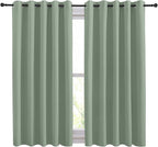 NICETOWN Thermal Insulated Greyish Green Curtains Blackout Draperies, Window - Image 2