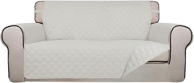 PureFit Reversible Quilted Sofa Cover, Water Resistant Slipcover Furniture by PureFit