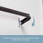 Blu-Pier Tech Heavy Duty Single Rod, Lock Seam Curtain Rod 18 to 28-Inch - Image 8
