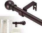 GXOACKJ Curtain Rods for windows 28-78 inch, 5/8 inch Decorative Brown Splicing by GXOACKJ