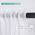 MIULEE Short Sheer Curtains 30 Inch Length - Image 2