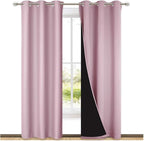 NICETOWN Blackout Curtains 80 inches Long, 2 Pieces, Lavender Pink, Full Light by NICETOWN